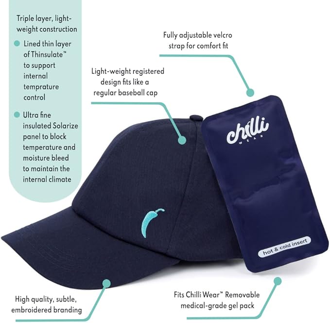 Chilli Therapy Temperature Regulation Cooling & Warming - Headache & Migraine Relief Hat